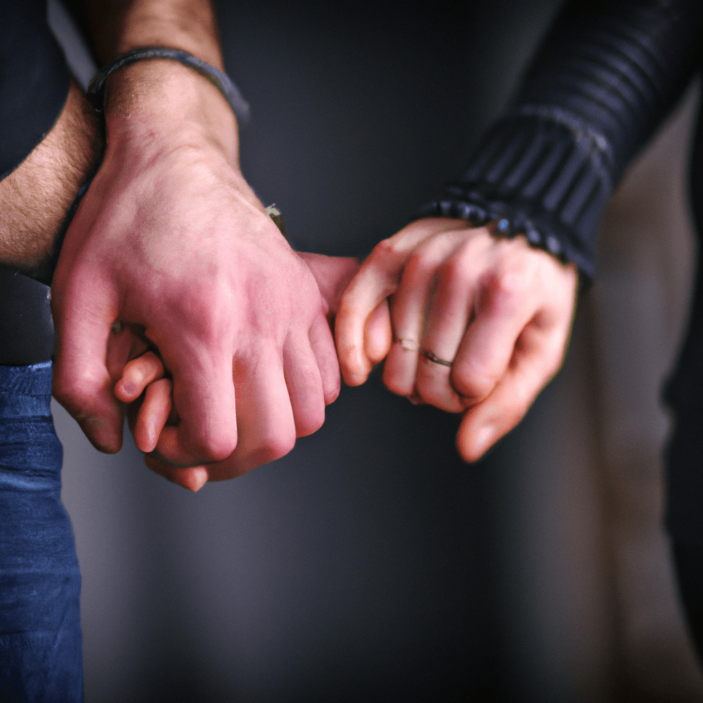 A picture of a couple holding hands, symbolizing their commitment to changing their behavior and priorities after infidelity. Sigma 85 mm f/1.4. No text.. Sigma 85 mm f/1.4. No text.