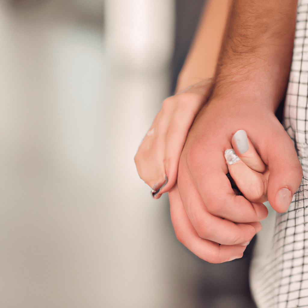 2 - A picture of a couple holding hands, symbolizing their strong emotional connection and commitment. Nikon 50 mm f/1.8. No text.. Sigma 85 mm f/1.4. No text.