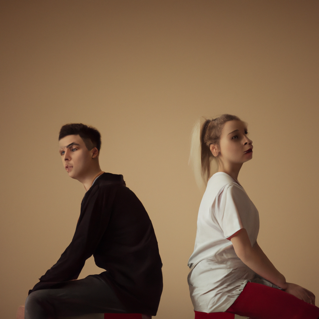 PHOTO: 4 - A couple sitting back-to-back, their body language indicating distance and detachment. Canon EOS 5D Mark IV. No text. Sigma 85 mm f/1.4. No text.. Sigma 85 mm f/1.4. No text.