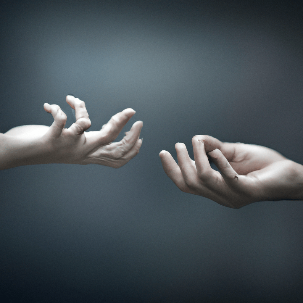 A close-up view of two hands, one reaching out for the other, symbolizing the need for open communication and forgiveness in a relationship affected by hidden infidelity. Sigma 85 mm f/1.4. No text.. Sigma 85 mm f/1.4. No text.