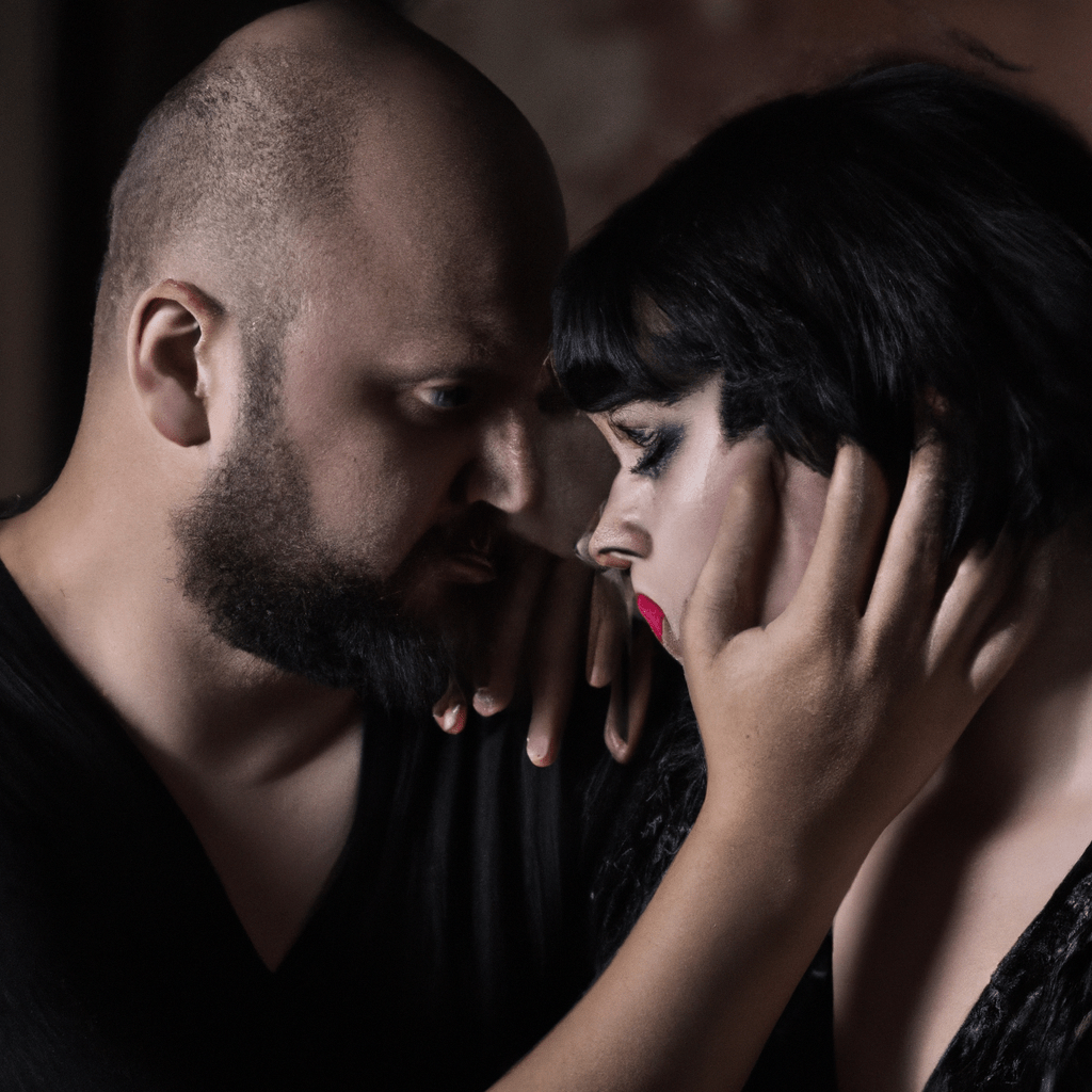 [A couple sitting in silence, their faces filled with sadness and betrayal.]. Sigma 85 mm f/1.4. No text.