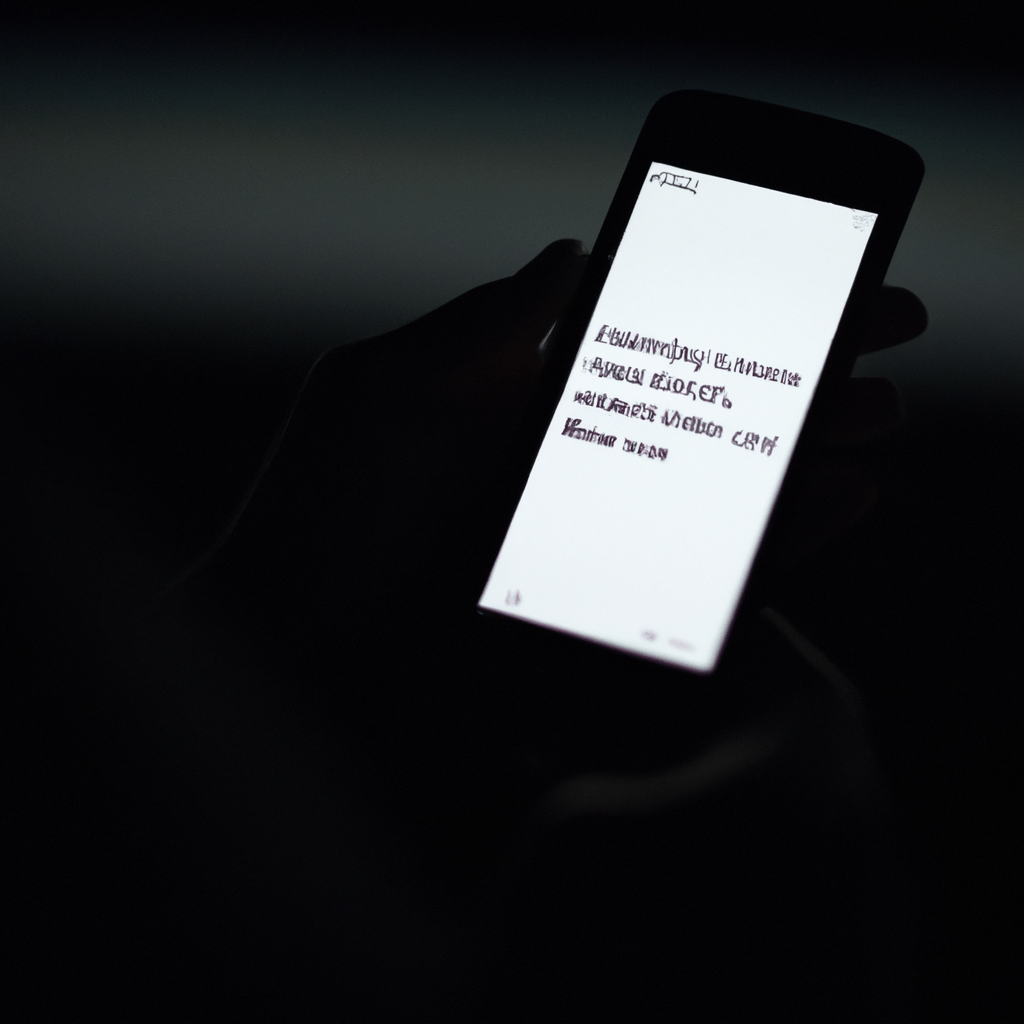 2 - PHOTO: A person holding a phone with a suspicious text message displayed on the screen, hinting at the presence of technological infidelity. Sigma 85 mm f/1.4. No text.. Sigma 85 mm f/1.4. No text.